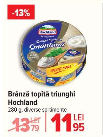 Brânză topită triunghi Hochland