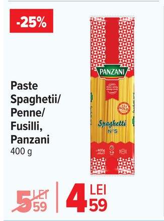 Paste Spaghetii/Penne/Fusilli, Panzani