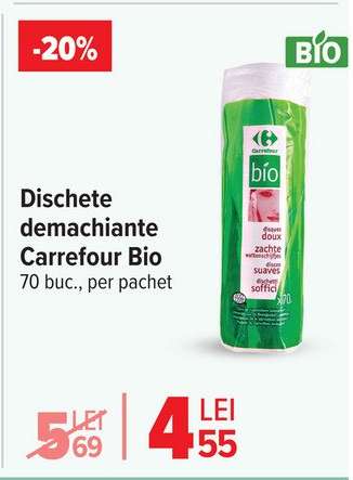 Dischete demachiante Carrefour Bio