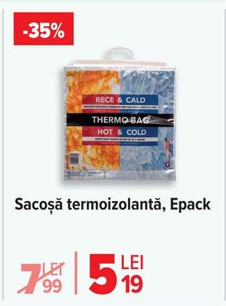 Sacoșă termoizolantă, Epack