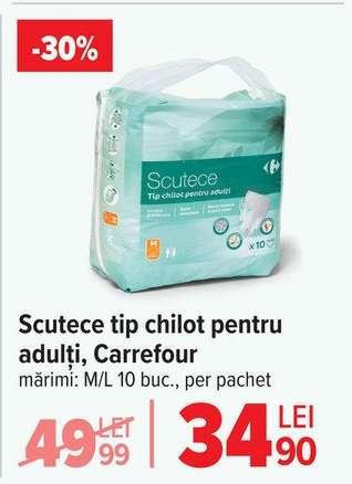Scutece tip chilot pentru adulți, Carrefour