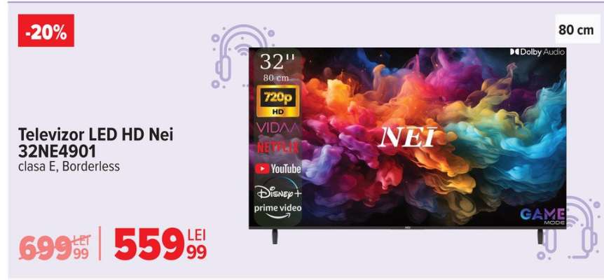 Televizor LED HD Nei 32NE4901