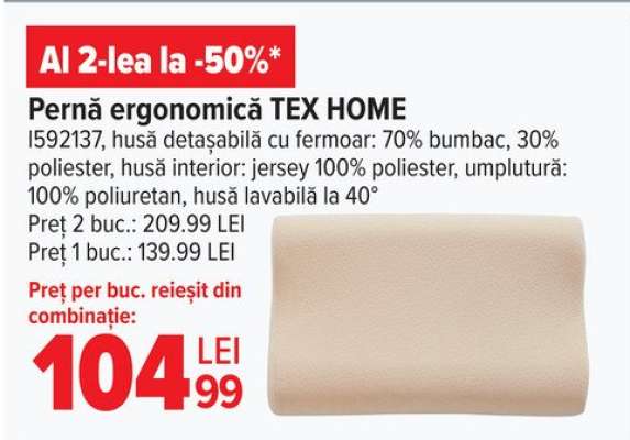 Pernă ergonomică TEX HOME