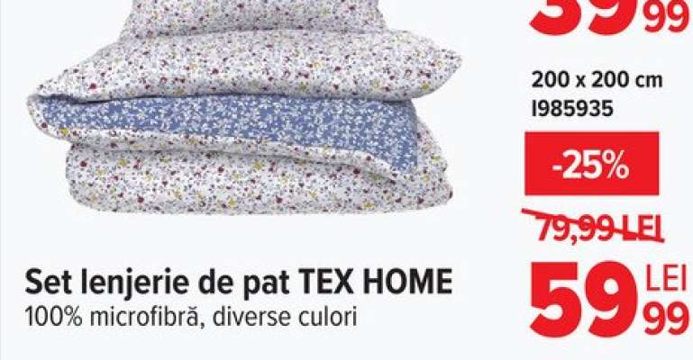 Set lenjerie de pat TEX HOME