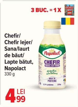Chefir/Chefir lejer/Sana/Iaurt de băut/Lapte bătut, Napolact