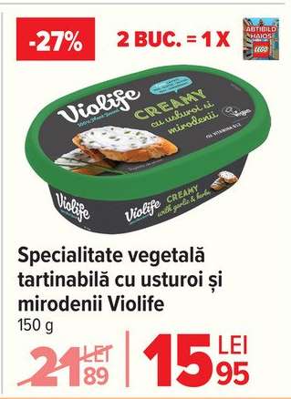 Specialitate vegetală tartinabilă cu usturoi și mirodenii Violife