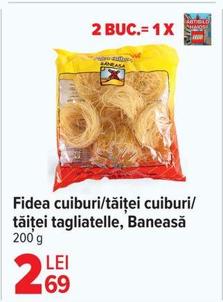 Fidea cuiburi/tăiței cuiburi/tăiței tagliatelle, Baneasă