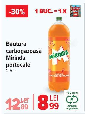 Băutură carbogazoasă Mirinda portocale 2.5 L