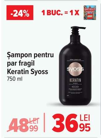 Șampon pentru păr fragil Keratin Syoss
