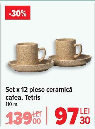 Set x 12 piese ceramică cafea, Tetris