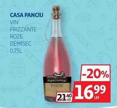 Casa Panciu Vin Frizzante Roze Demisec 0.75L