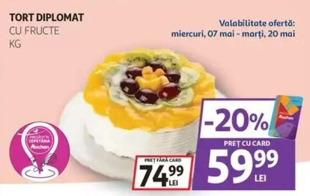Tort Diplomat cu Fructe