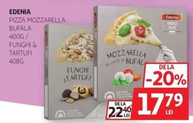 Edenia Pizza Mozzarella Bufala / Funghi & Tartufi