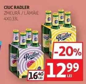 CIUC RADLER ZMEURĂ / LĂMÂIE 4X0.33L