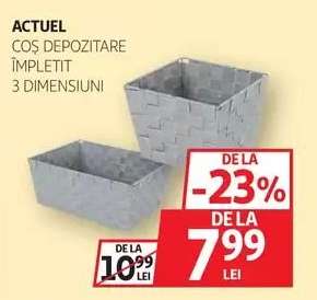 Actuel Coș Depozitare Împletit