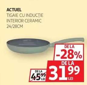 ACTUEL Tigaie cu Inducție Interior Ceramic 24/28cm