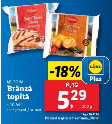 Milbona Brânză topită