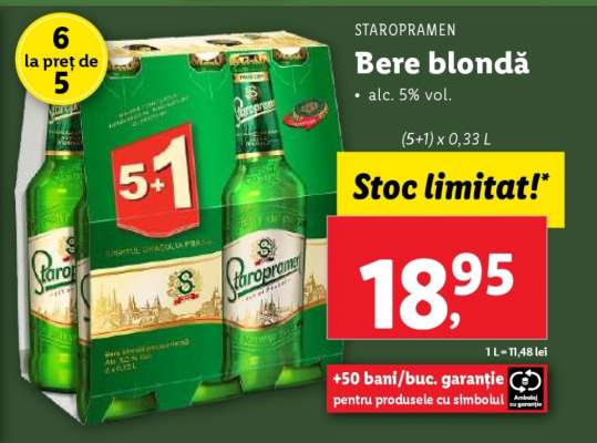 STAROPRAMEN Bere blondă