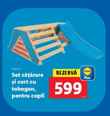 Set cățărare și cort cu tobogan, pentru copii