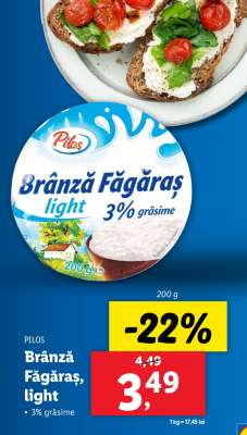 PILOS Brânză Făgăraș light