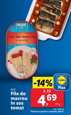 NIXE File de macrou în sos tomat