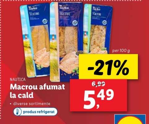 Macrou afumat la cald