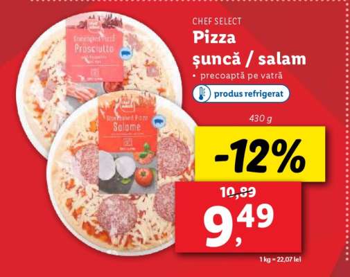 Pizza șuncă / salam
