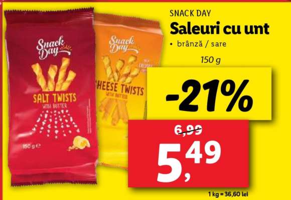 Snack Day Saleuri cu unt