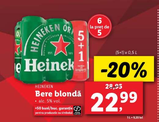 HEINEKEN Bere blondă