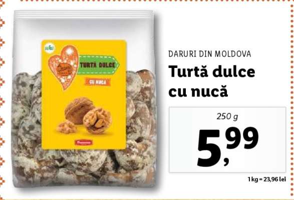 Turtă dulce cu nucă