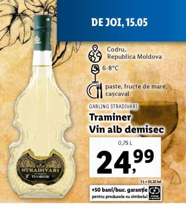 Garling Stradivari Traminer Vin alb demisec
