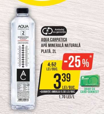 AQUA Carpatica Apă Minerală Naturală Plată, 2L