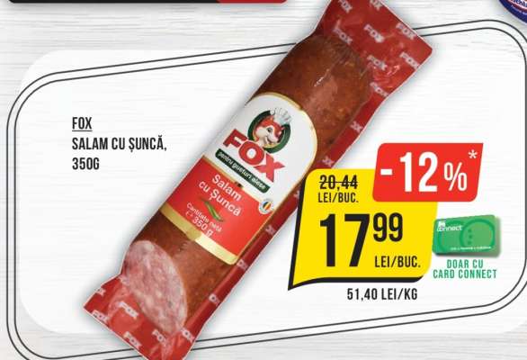 FOX SALAM CU ȘUNCĂ, 350G
