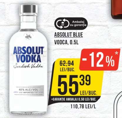 Absolut Blue Vodka, 0.5L