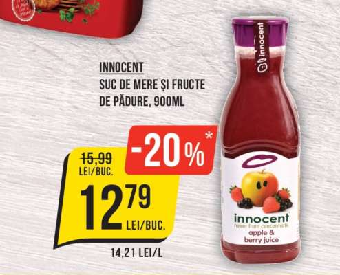 INNOCENT Suc de mere și fructe de pădure, 900ml