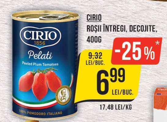 Cirio Roșii Întregi, Decoijte, 400g