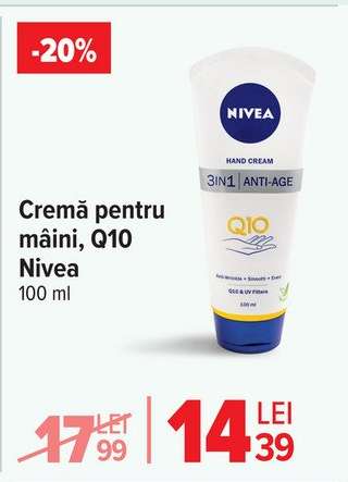 Cremă pentru mâini, Q10 Nivea