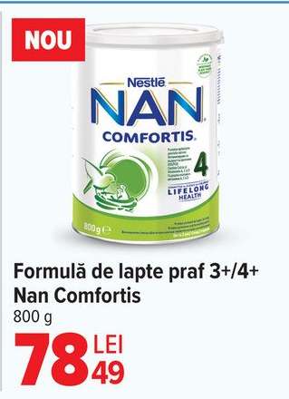 Formulă de lapte praf 3+/4+ Nan Comfortis