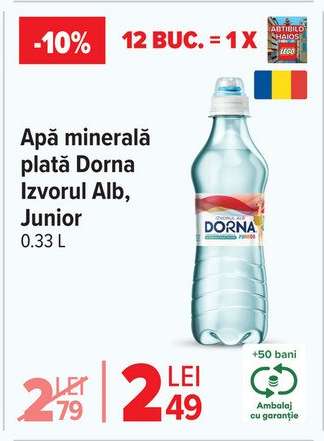 Apă minerală plată Dorna Izvorul Alb, Junior