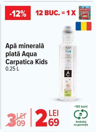 Apă minerală plată Aqua Carpatica Kids