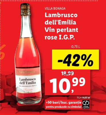 VILLA BONAGA Lambrusco dell'Emilia Vin perlant rose I.G.P.