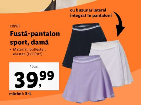 Fustă-pantalon sport, damă