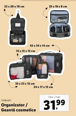 TOPMOVE® Organizator / Geantă cosmetice