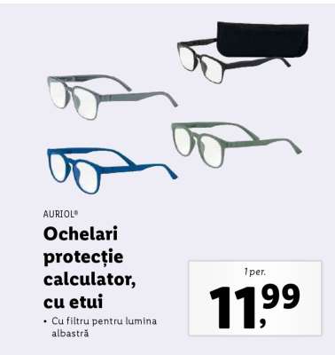 Ochelari protecție calculator, cu etui
