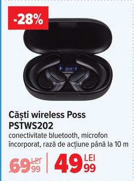 Căști wireless Poss PSTWS202