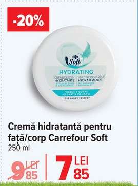 Cremă hidratantă pentru față & corp Carrefour Soft