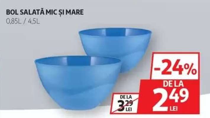 Bol salată mic și mare